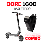 Combo Patineta Eléctrica Minca Core 1600 Ats + Maleta Gris Oscuro