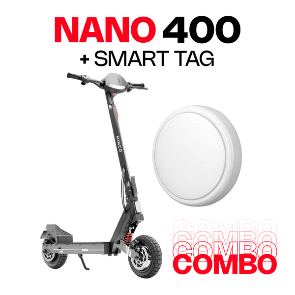 Combo Patineta Eléctrica Minca Nano 400 Ats + Smart Tag Gris Oscuro