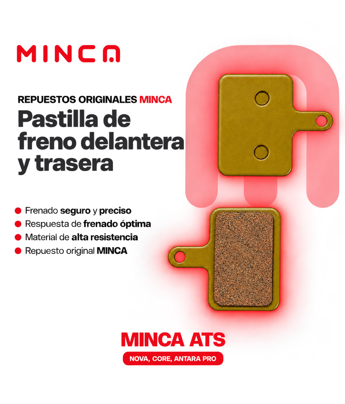 Pastillas de Freno Patineta Eléctrica ATS
