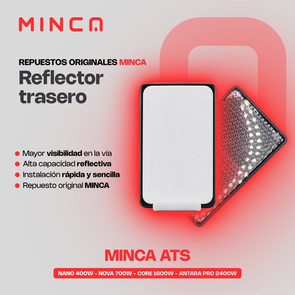Reflector Blanco para Patineta Eléctrica ATS
